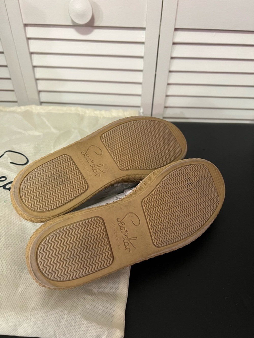 Sea Star White Canvas Espadrille Slide - Women's - Picture 5 of 6
